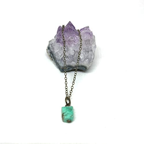 Chrysoprase Necklace, Chrysoprase Crystal Necklace, Dainty Rough Raw Natural Real Gemstone Pendant Layering Jewelry for Women 14 16 18 20 22 inch Custom Brass, Sterling Silver, 14k Gold Filled Chain