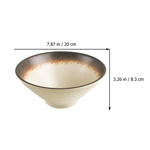 Yardwe 2Pcs Autêntico Japonês Ramen Tigela de Porcelana Tigela de Macarrão Conjunto de Sopa de Arroz