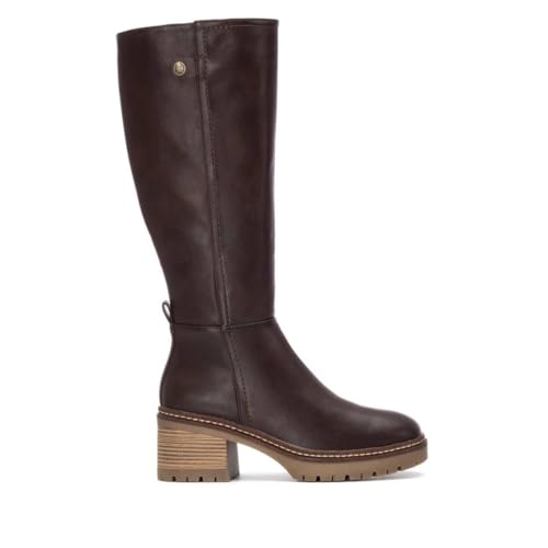 XTI - Bota Mujer Marron - Calzado Cómodo y Versátil - Moda casual - Modelo 14445303 (Talla 39)