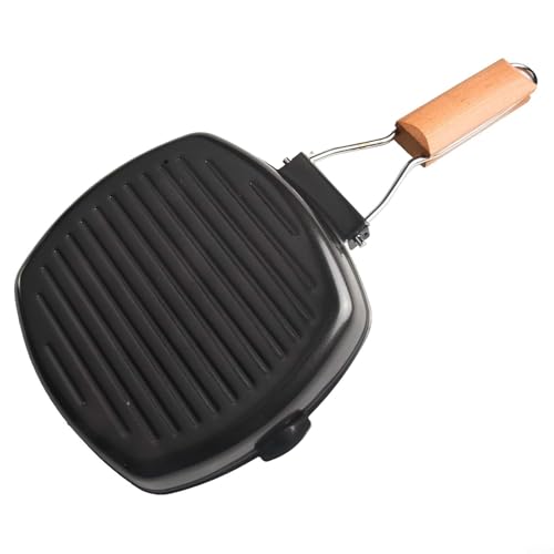 Jotekonoby Sartén antiadherente con mango plegable para todas las fuentes de calor, compatible con inducción, gas y electricidad, distribución uniforme del calor y resistencia a los arañazos