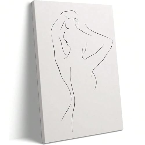 Peinture féminine en noir et blanc abstraite XINBAO pour intérieur moderne