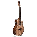 Kadence Acoustica Series Acoustic Electric Guitar - Electric Acoustic Guitar (Ash Wood) - Semi Acoustic Guitar with Pickup & Inbuilt Tuner - Electro Guitars for Beginners & Professionals