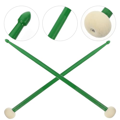 Baquetas LIFKOME de doble punta para percusión, diseño no deformable, color verde oscuro, para batería, timbal y caja miniatura 4