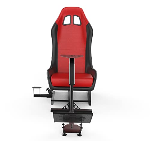 Racing Wheel Stand with seat gaming chair driving Cockpit for All Logitech G923 | G29 | G920 | Thrustmaster | Fanatec Wheels | Xbox One, PS4, PC Platforms(Black/Red)