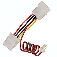1 x 4-pin Molex Male to 3-pin CPU Fan Male and 1 x 4-pin Molex Female