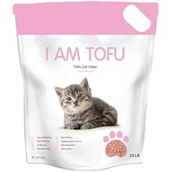 I AM TOFU - Tofu Cat Litter, Low Dust Lightweight Clumping Litter with Odor Control (10 LBS, Honey Peach)
