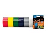 Brightium Schwarzes Klebeband, 50 mm x 5 m, robust und vielseitig, ideal für Reparaturen und Bastelarbeiten zu Hause.