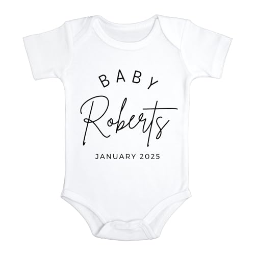 Big Newsies Custom Baby Pregnancy Announcement Bodysuit (White, 0-3 Months)