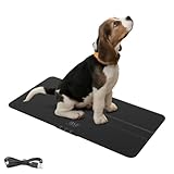 Digitale Haustierwaage für Hunde und Katzen, große Hundewaage, bis 100 kg / 220 lbs, 2 Wiegeeinheiten kg/lb, Tara-funktion, Kapazität mit einer Präzision von 10g, 69 x 33cm (Schwarz)