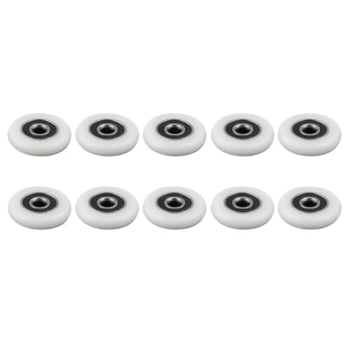 Ruedas Mampara Ducha 10 piezas de 23 mm, 25 mm, 27 mm, rueda deslizante for puerta de armario de baño, rodamiento de ducha, rodillo de repuesto ABS, accesorios for puerta de baño Ruedas Para Mamparas