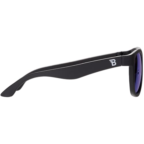 Image of Babiators Kids Sunglasses With Polarized UV400 Lens for 3-5 Years Kid, 100% UVA + UVB Sun Protection | Non-Breakable Flexible Rubber Frame, Shatter and Impact Resistant, BPA Free | Navigators - Black