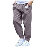 [Bhmobp] 子供服 長ズボン キッズ 男の子 女の子 夏 ジョガーパンツ ガールズ 薄手 通気性 快適 イージーパンツ ボーイズ 虫よけ 無地 シンプル ロングパンツ ウエストゴム 裾ゴム カジュアル ボトムス 通園 通学 アウトドア