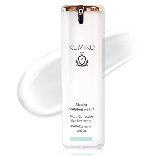 Kumiko Matcha Sculpting Eye Lift - Anti Aging Eye Cream For Dark Circles And Puffiness - Vitamin C, Caffeine & Shea Butter – Under Eye Brightener – Reduces Swelling, Puffy Eyes, Wrinkles - Cruelty Free & Vegan - Clean Beauty - 5.04 Oz #TOP25
