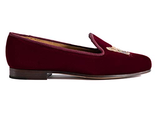 Image of Journey West Women's Velvet Loafer Flat with Embroidery Velvet Slippers