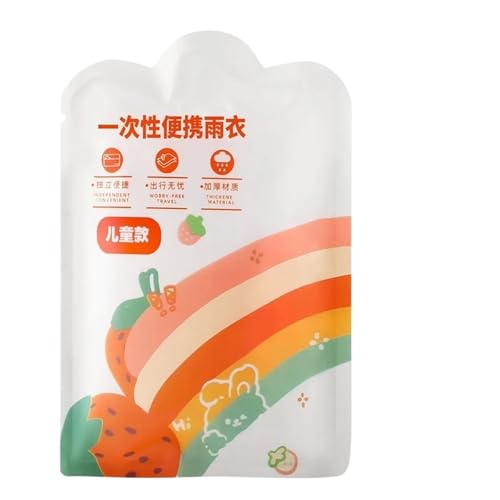 FJOADNVM Impermeables Desechables Chubasquero de compresión al vacío creativo for niños, embalaje tarjetas, chubasquero viaje, equipo grueso práctico(White)