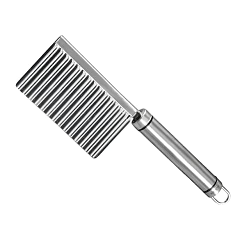 Cortador de vegetales ondulado de acero inoxidable Healifty miniatura 1
