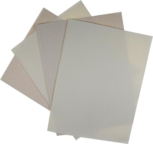 Image of KCS 4 pc of 12 inch x 18 inch(30cmx45cm) 14CT Counted Cotton Aida Cloth Cross Stitch Fabric (Cream+Oatmeal)