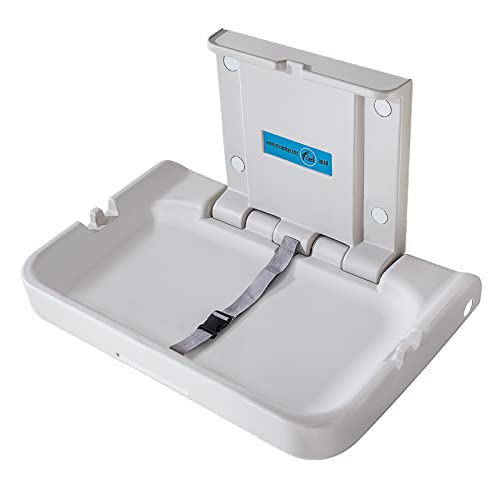 KISTEX Baby Changing Station, Horizontal Diaper Changing Table with Safety Straps, Wall Mounted Changing Tables for Home Commercial