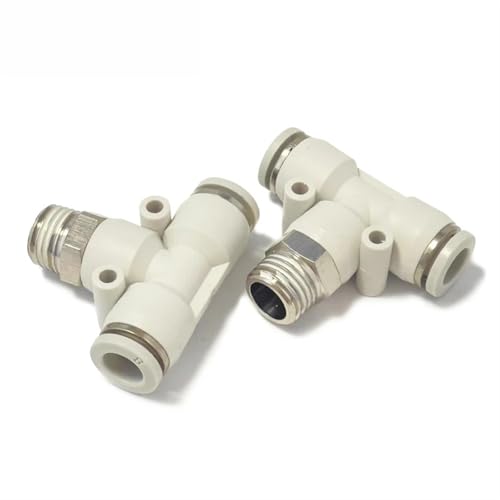 Conector neumático rápido PB8-01 tipo T para evitar fugas en líneas de 8mm