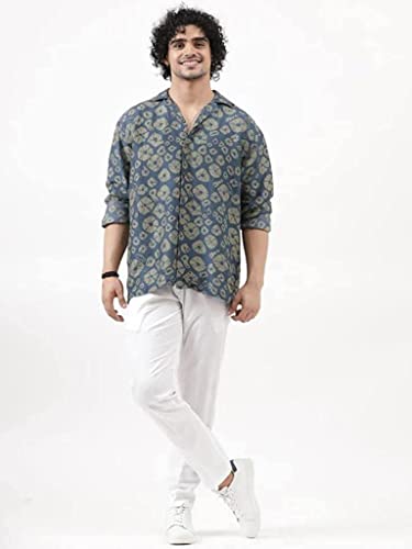 Image of DHRUVI TRENDZ Mens Hawaiian Shirts |Short Sleeve |Casual Button Down| Beach |Vacation| Summer Shirt