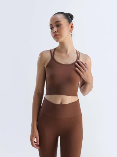 Image of CAVA Super Stretch Brami for Women | Cross-Strap, Buttery Soft, 4-Way Stretch, Breathable, Light Support | Activewear Bra Top