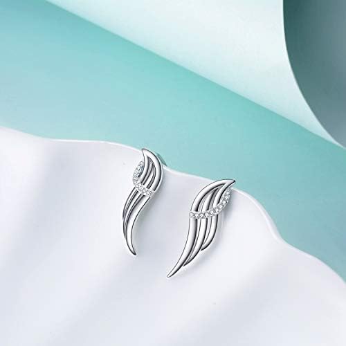 925 Sterling Silver Ear Crawler Cuff Earrings Ear Climber Hypoallergenic Earring for Women Girls