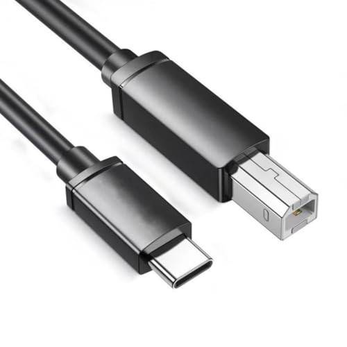 Csnbfiop Câble adaptateur USB C vers USB 2.0 carré - Pour imprimante et scanner - Longueur : 50 cm à 300 cm - Noir