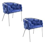 Dispone de un cómodo asiento con respaldo trenzado. Está fabricado en un innovador material cómodo y suave. Diseño sólido y resistente, gracias a la estructura de madera y patas de hierro plateado, puede soportar hasta un peso máximo de 150 kg.