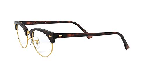 Ray-Ban Rx3946V Clubmaster Oval Prescription Eyeglass Frames, Mock Tortoise/Demo Lens, 50 Mm #TOP2