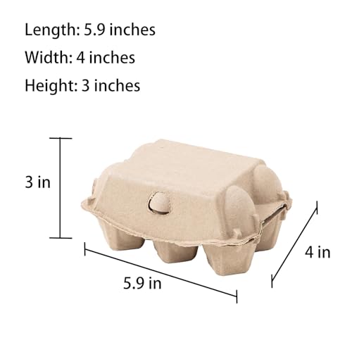 40 Pack Egg Cartons Bulk, 2x3 Style Reusable Empty Natural Paper Pulp Egg Cartons, Sturdy Design Egg Holder Containers for Fresh Chicken Eggs - Image 3