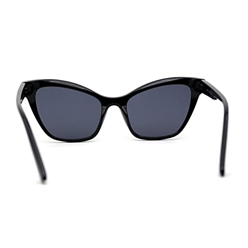 Women Classy Oversize Horned Cat Eye Chic Diva Sunglasses4
