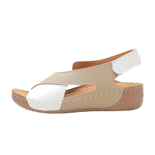 Sandalias Ortopédicas Plataforma para Mujer Zapatos Verano Cómodas Deportivas Antideslizantes Sandalia de Playa con Tacón de Cuña Zapatillas con Punta Abierta Transpirables para el Aire Libre