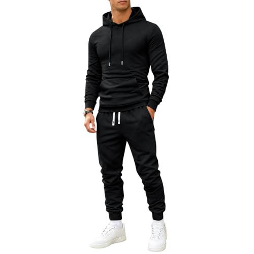 ASUIU - ASUIU Sweat Suits Men Pullover Long Sleeve Hoodie Mens Track Suit Workout Comfortable Athletic Men's Tracksuits Sport Elastic Waist Running Fall Winter Activewear Buzos Para Hombre - Best Deal on Amazon