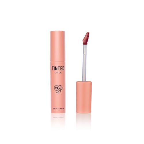 Image of PAC Tinted Lip Oil Top Model | Hydrating Lip Oil | Non Greasy Glossy Finish | Subtle Natural Tint