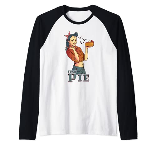 Disfraz vintage de Pinup de Halloween para niña - Team Pie Camiseta Manga Raglan