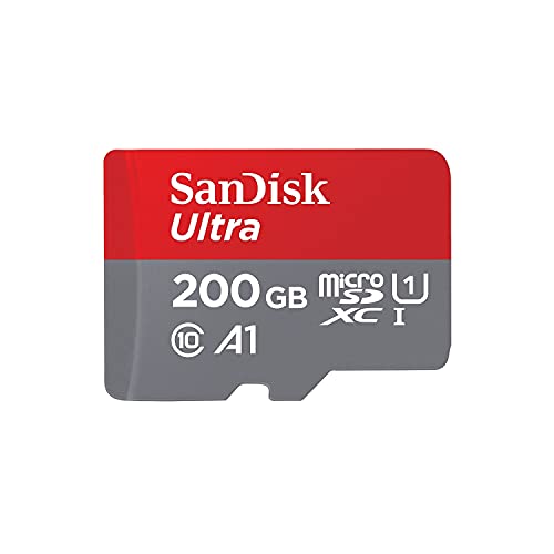 [Older Version] SanDisk 200GB Ultra microSDXC UHS-I Memory Card with Adapter - 120MB/s, C10, U1, Full HD, A1, Micro SD Card - SDSQUA4-200G-GN6MA