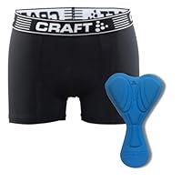 Craft Herren CORE Greatness Bike Boxer, Gr. XL, Rad Boxershorts Herren, Fahrradunterhose Herren gepolstert mit Infinity C6 Pad, Funktionsunterwäsche Herren für leichte Radtouren