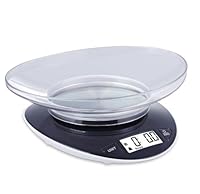 Bilancia da cucina digitale con ciotola Bilance da forno Bilancia per alimenti Ampio display LCD Precisione 1g Capacit&agrave; 5kg / 11lb (nero)
