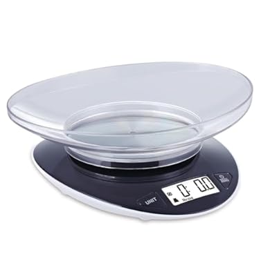 Foto di Bilancia da cucina digitale con ciotola Bilance da forno Bilancia per alimenti Ampio display LCD Precisione 1g Capacità 5kg / 11lb (nero)