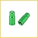 BULLSPANN 2pcs Aluminum Alloy Valve Caps French Type Valve Tire Dust Covers for Bicycle Mountain Bike Road Bike MTB Green