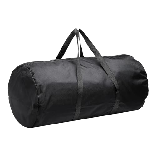PATIKIL Bolsas de lona para exteriores, tela Oxford impermeable, bolsa de almacenamiento plegable con cremallera para viajes y deportes, Negro  , 31.49 x 11.81
