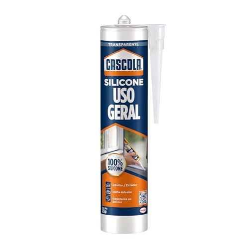 Selante de Silicone Flexite Uso Geral Incolor Acético Bisnaga Cascola, Cola de Silicone Alta Resistência, Silicone de Alta Durabilidade, 1x252g