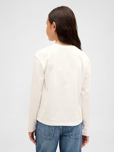 Image of Gap Girls Long Sleeve Logo Tee T-Shirt