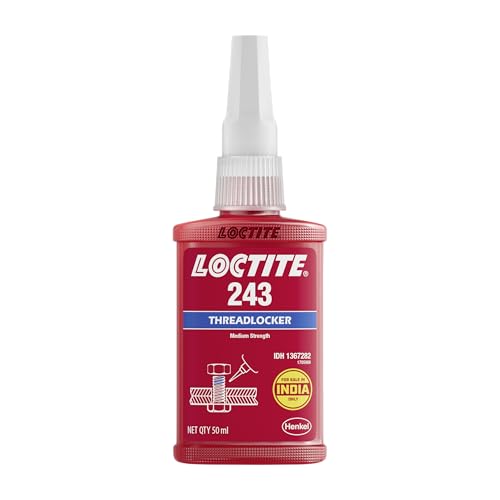 LOCTITE 243 Blue 50ml | Medium-strength Threadlocker (M6-M20) | Prevention of loosening | Secure bonding for machinery, engine & vehicles | Thixotropic | High temperature performance | Oil tolerance