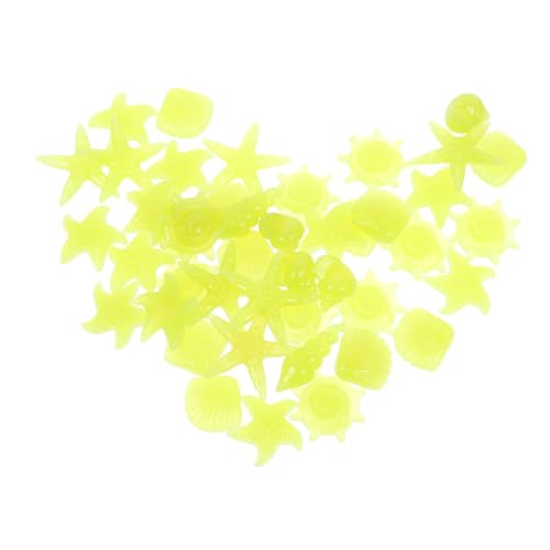 Hohopeti 100pcs Luminous Stone Aquarium Rocks Glow in The Dark Decorations for Betta Fish Tank