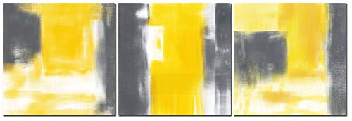 CUFUN Art - Grigio e Giallo Arte Astratta Pittura