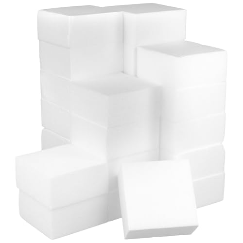 YIXNSW Lot de 24 blocs de mousse de polystyrène - 10 x 10 x 5 cm - Blancs - Pour travaux manuels,...