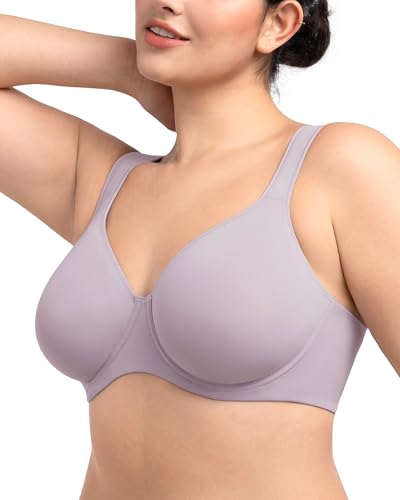 Image of HSIA Bras for Women Minimizer Full Coverage, Plus Size T Shirt Unlined Underwire Smooth Bra, Seamless Cups Joan Ultimate Soft