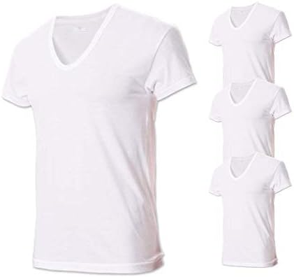 Try Men's Premium Basic Running Short Sleeve Undershirts 100% Cotton Multi Pack