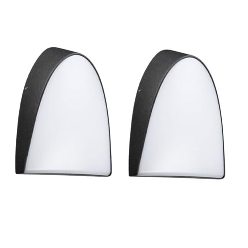Applique murale extérieur jardin terrasse et porche Lot de 2 lampes en aluminium noir moderne